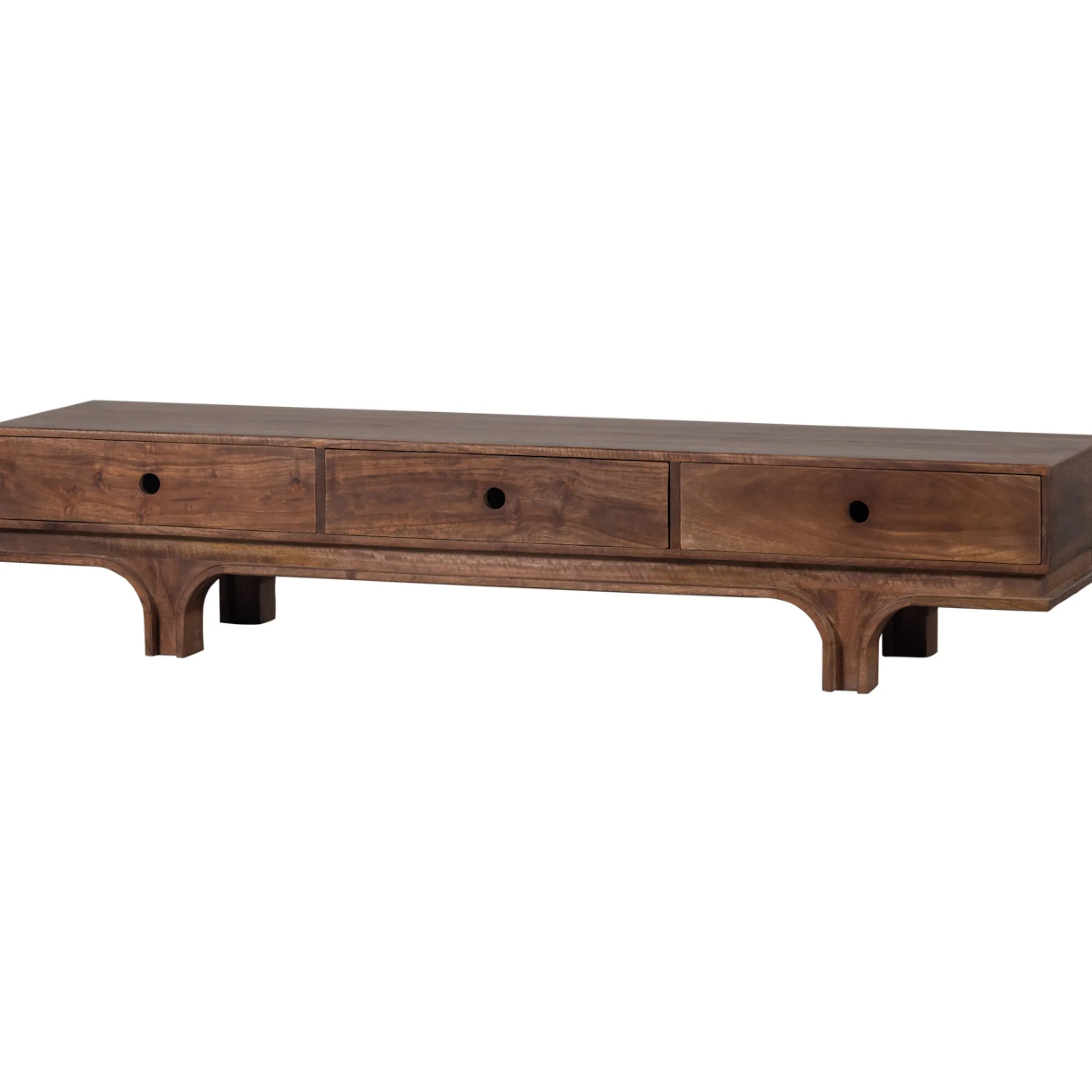 Retro TV-Board Lowboard Staes Mangoholz 3 Schubalden 180