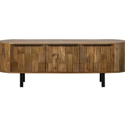 Retro TV-Board Sideboard Effortless Mangoholz 3türig