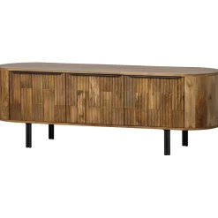 Retro TV-Board Sideboard Effortless Mangoholz 3türig