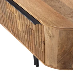 Retro TV-Board Sideboard Effortless Mangoholz 3türig