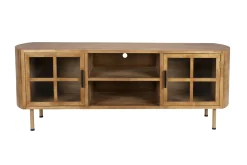 Retro TV-Board Sideboard Yaz Oval mit Sprossenkorpus