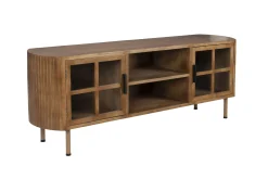 Retro TV-Board Sideboard Yaz Oval mit Sprossenkorpus