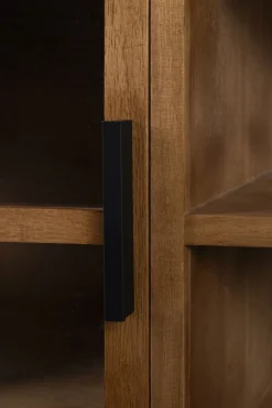 Retro TV-Board Sideboard Yaz Oval mit Sprossenkorpus