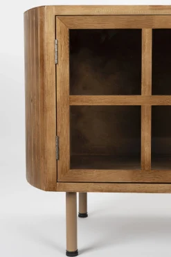 Retro TV-Board Sideboard Yaz Oval mit Sprossenkorpus