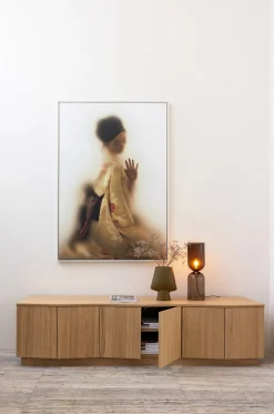 Retro TV-Board Sideboard Zuma 200 cm Eichenfurnier