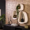 Retro Wandregale 3er Set Stone Tropfenform Marmor-Komposit