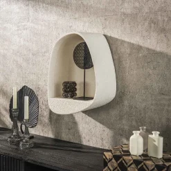 Retro Wandregale 3er Set Stone Tropfenform Marmor-Komposit