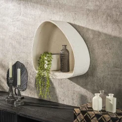 Retro Wandregale 3er Set Stone Tropfenform Marmor-Komposit