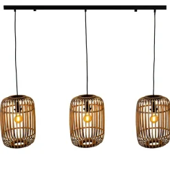 Scandi Hängelampe Rattan Ibiza 3er