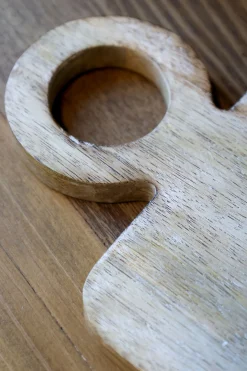 Schneidebrett Servierbrett Tapasbrett Tours Blume aus beständigem Akazienholz Geölt