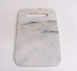 Schneidebrett Servierbrett aus echtem Marmor 37 x 21 cm