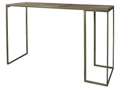 Schreibtisch Konsoltisch Industrial Boheme Metall Messing Holz