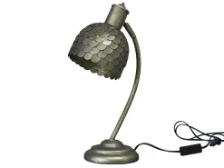 Schreibtischlampe Dragon Scales Metall in Antik Messing Tischlampe