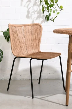 Set Rattan Esstisch 80 Ø Cabana + 2 Butterfly Stühle In/Outdoor