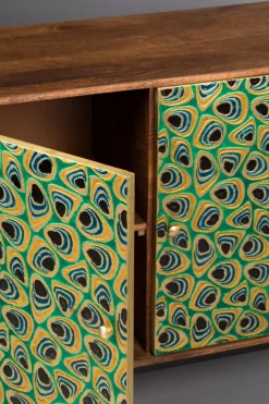 Sideboard Vintage Meena Mangoholz Metall Peacock