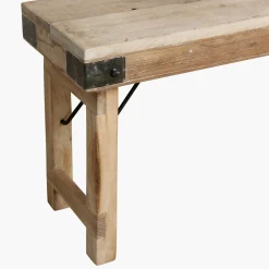 Sitzbank Outdoorbank Esstischbank Vintage Klappbar Limewash 160 cm