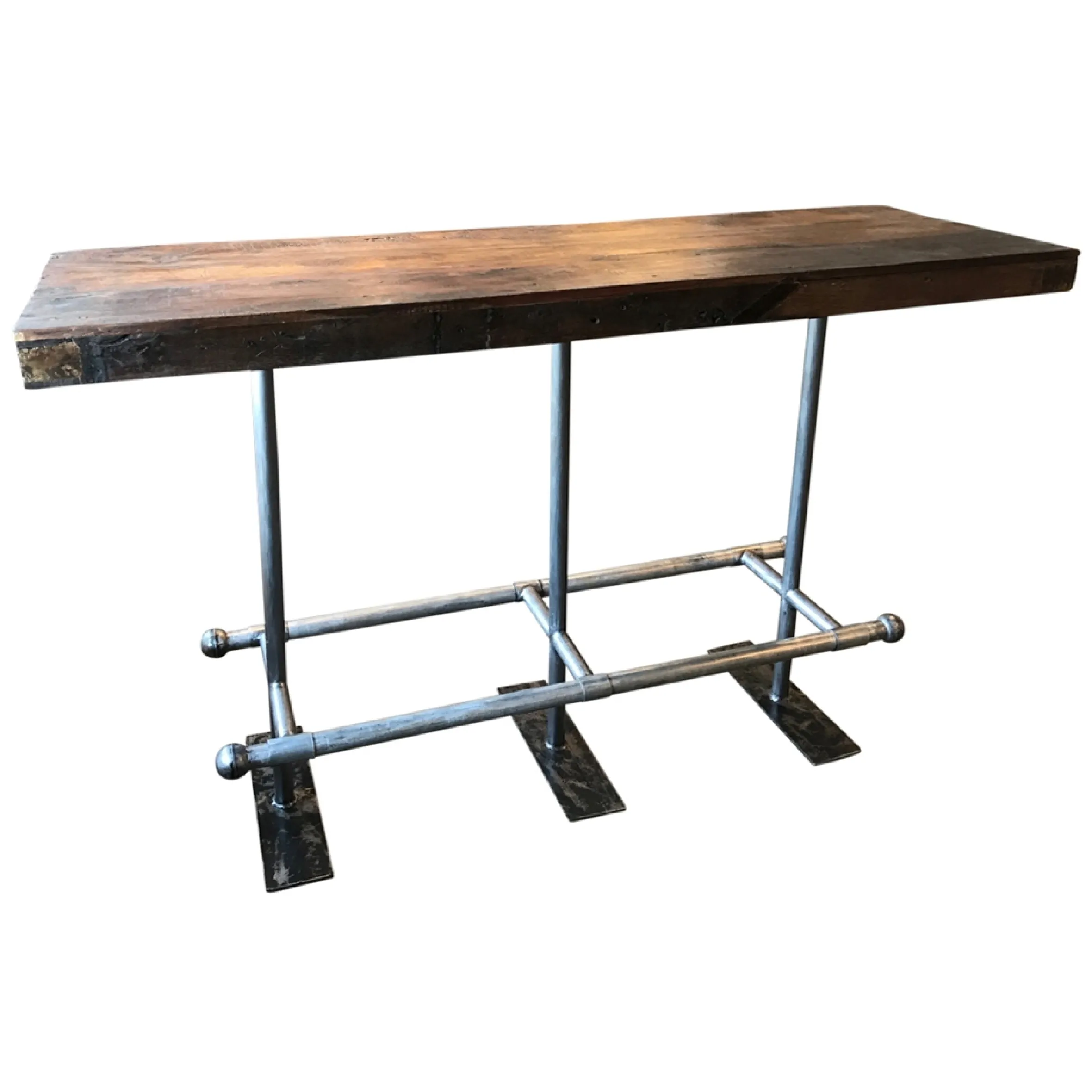 Stehtisch Bartisch Factory Vintage Recyceltes Holz 170/60/8