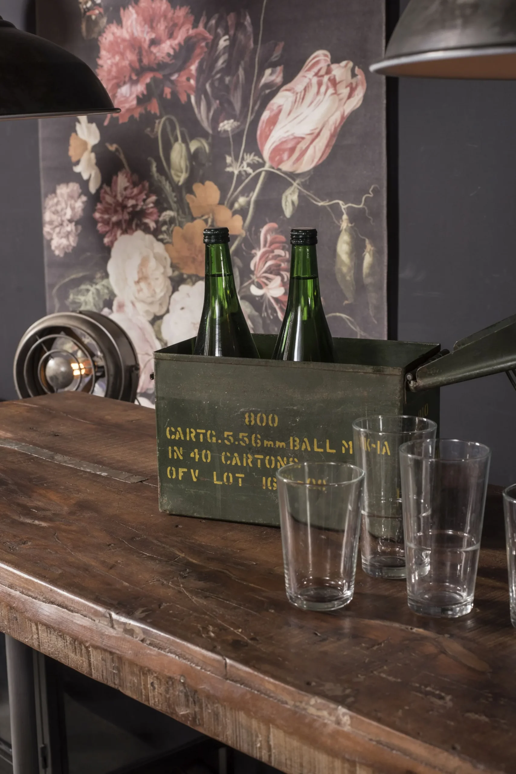 Stehtisch Bartisch Factory Vintage Recyceltes Holz 170/60/8