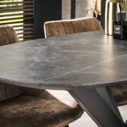 Stehtisch Bartisch Finn Industrial Melamin Keramikoptik 140