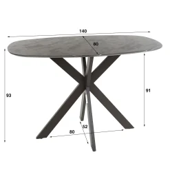 Stehtisch Bartisch Finn Industrial Melamin Keramikoptik 140