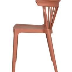 Stylisher Esszimmerstuhl Outdoorstuhl Gastro Bliss Kunstoff Ziegelrot