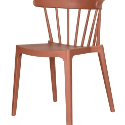 Stylisher Esszimmerstuhl Outdoorstuhl Gastro Bliss Kunstoff Ziegelrot