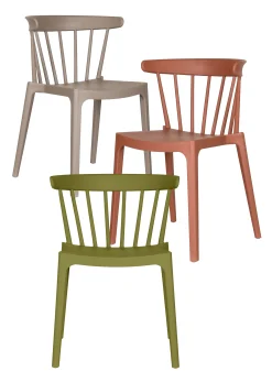 Stylisher Esszimmerstuhl Outdoorstuhl Gastro Bliss Kunstoff Taupe