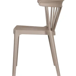 Stylisher Esszimmerstuhl Outdoorstuhl Gastro Bliss Kunstoff Taupe