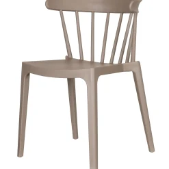 Stylisher Esszimmerstuhl Outdoorstuhl Gastro Bliss Kunstoff Taupe