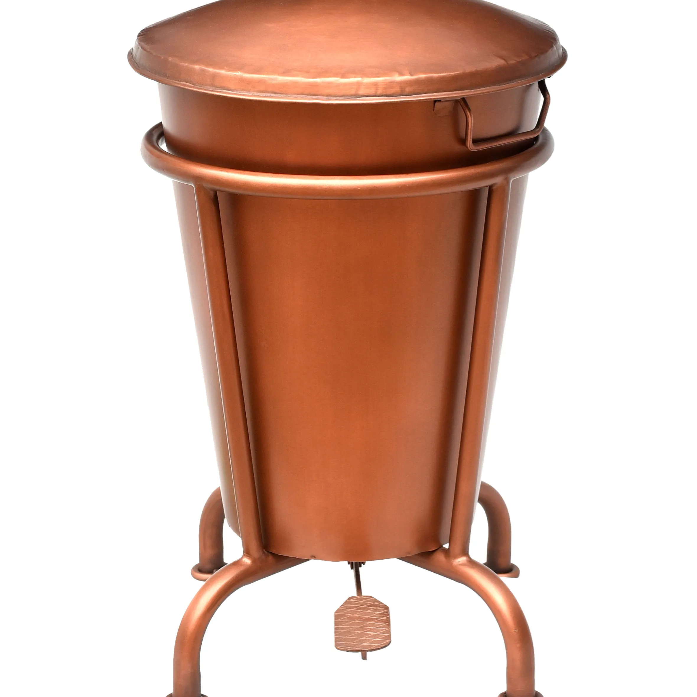 Treteimer Vintage Abfalleimer Industrial Kupfer Groß