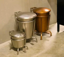 Treteimer Vintage Abfalleimer Industrial Kupfer Groß