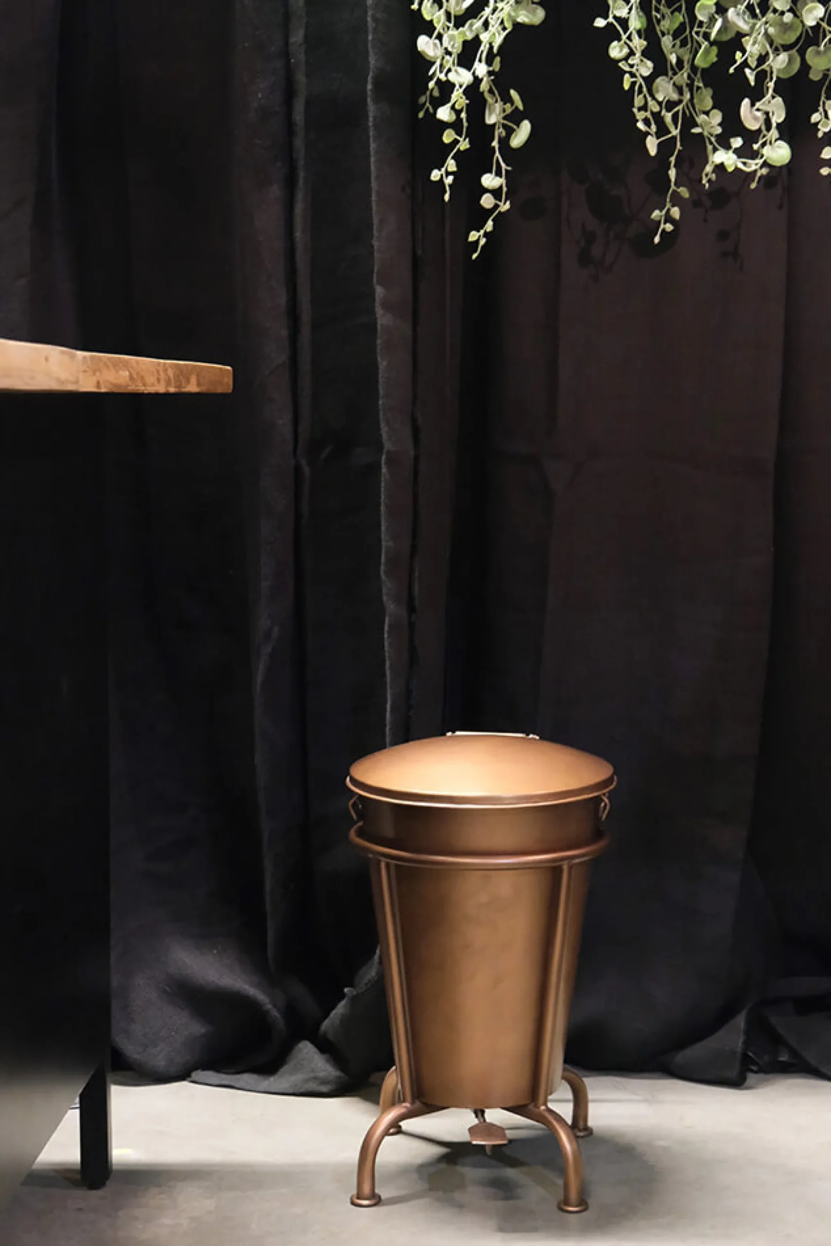 Treteimer Vintage Abfalleimer Industrial Kupfer Groß