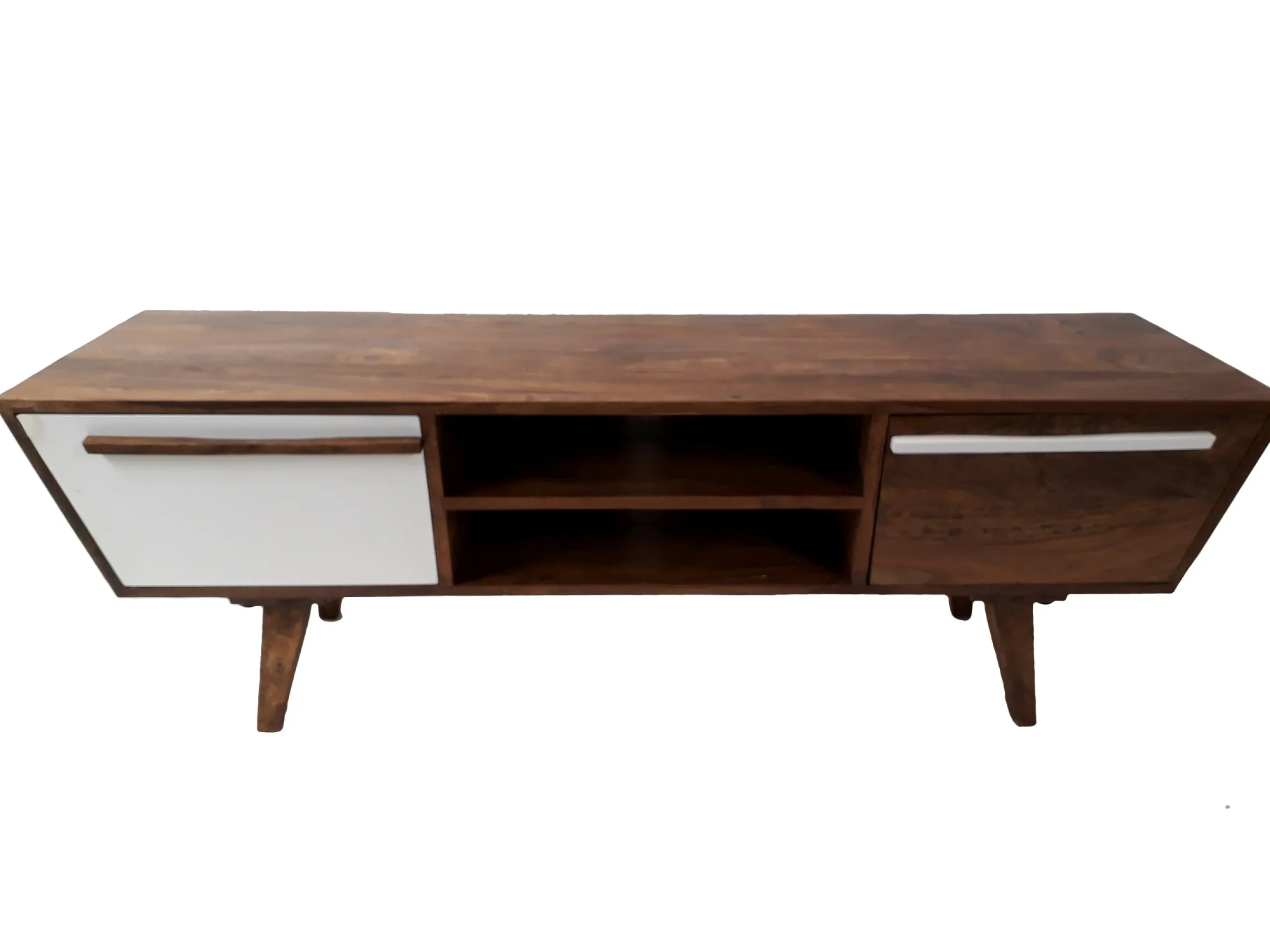 TV-Board Sideboard Vintage Oslo Trapez Massivholz Retro