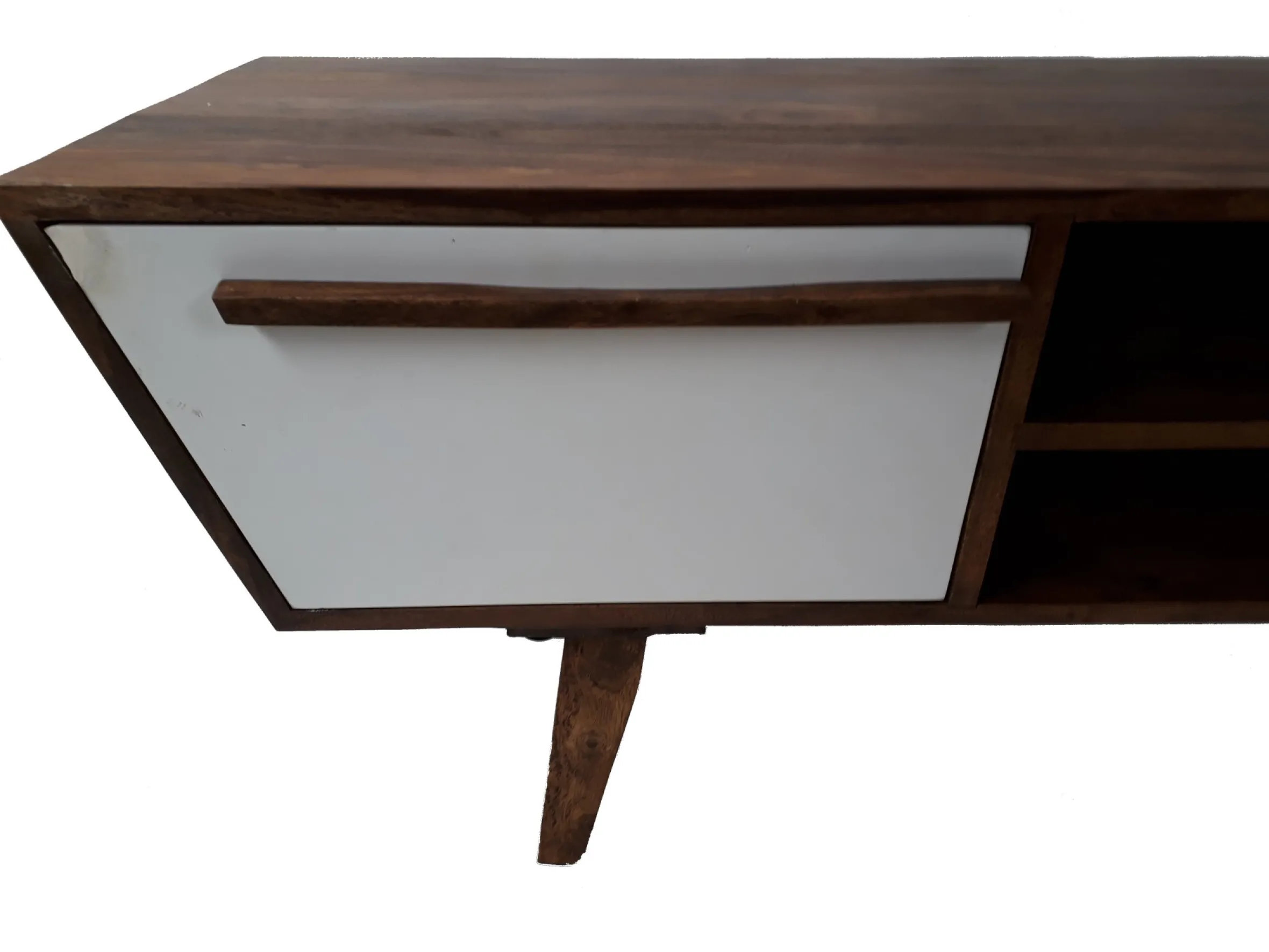 TV-Board Sideboard Vintage Oslo Trapez Massivholz Retro