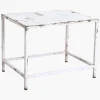 Vintage Beistelltisch Outdoortisch White Iron Metall