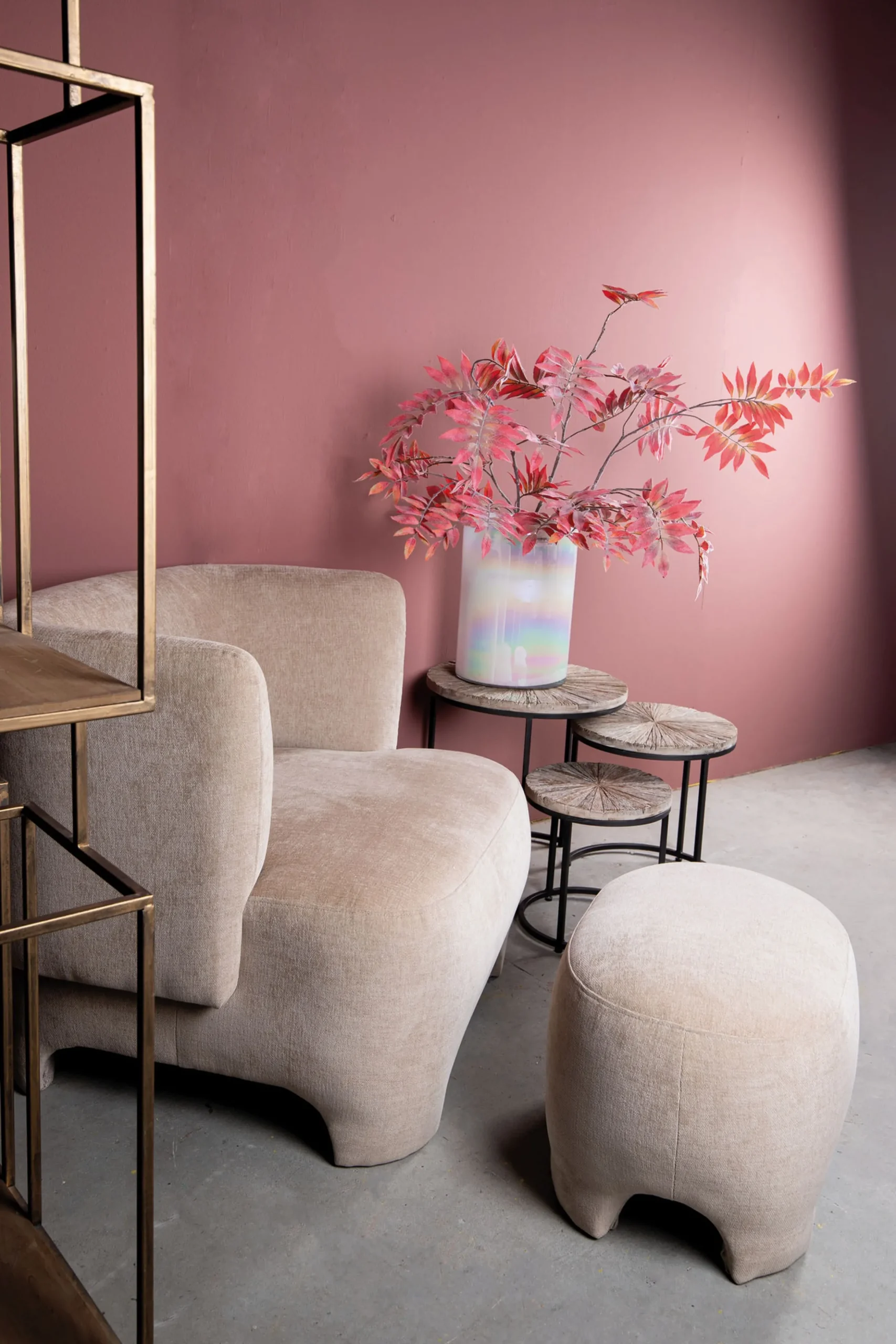 Vintage Couchtisch Natural Chic recyceltes Ulmenholz Klein