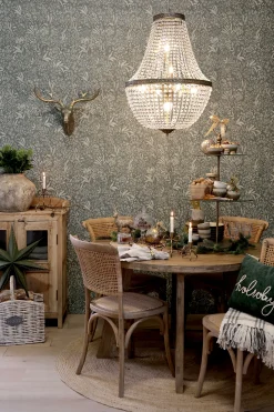 Vintage Etagere Claire Glasböden Antik-Messing 82 cm