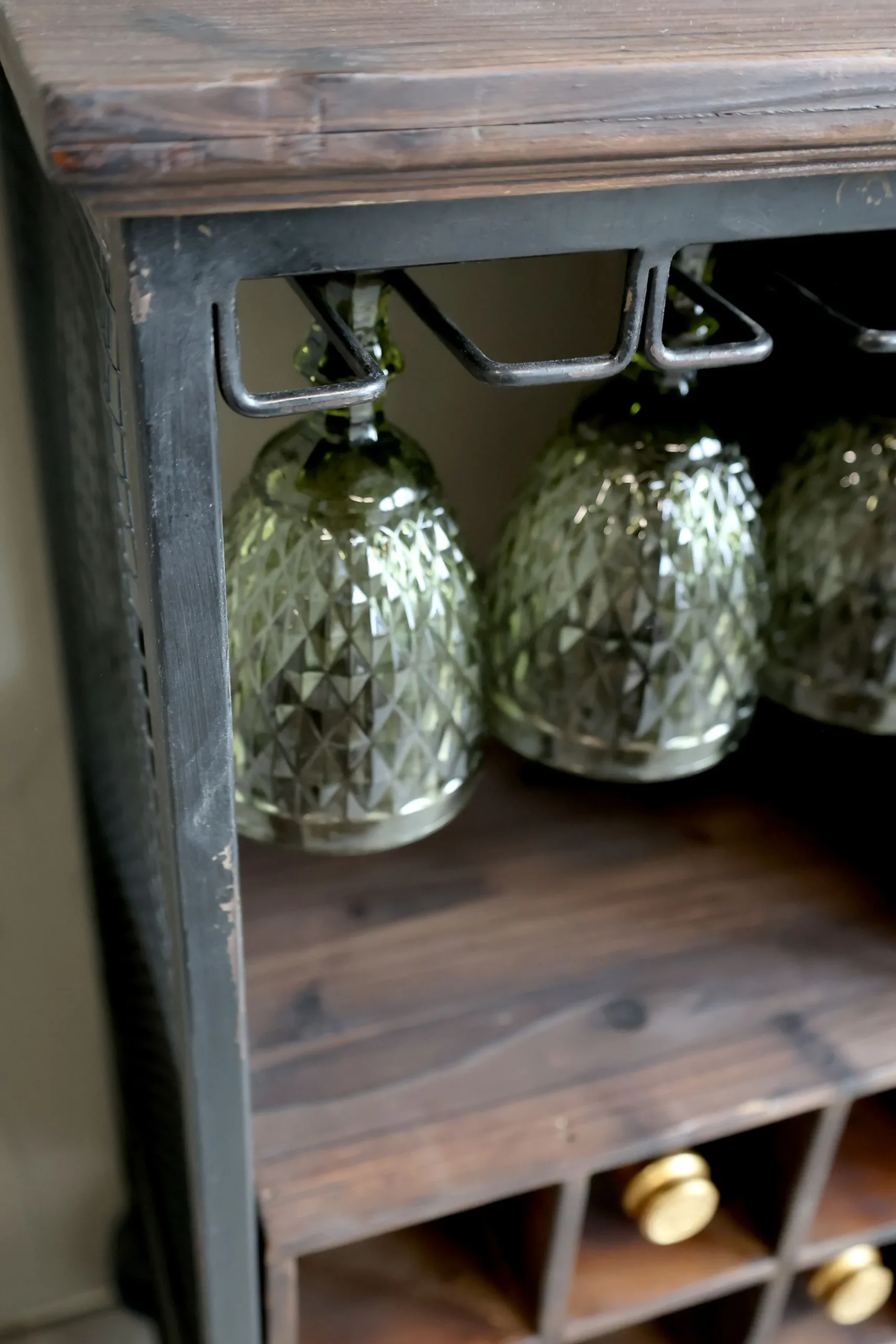 Vintage Hausbar Barwagen Barschrank Old Barn Industrial auf Rädern