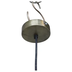 Vintage Hängelampe Chateau Rattangeflecht Mangoholz