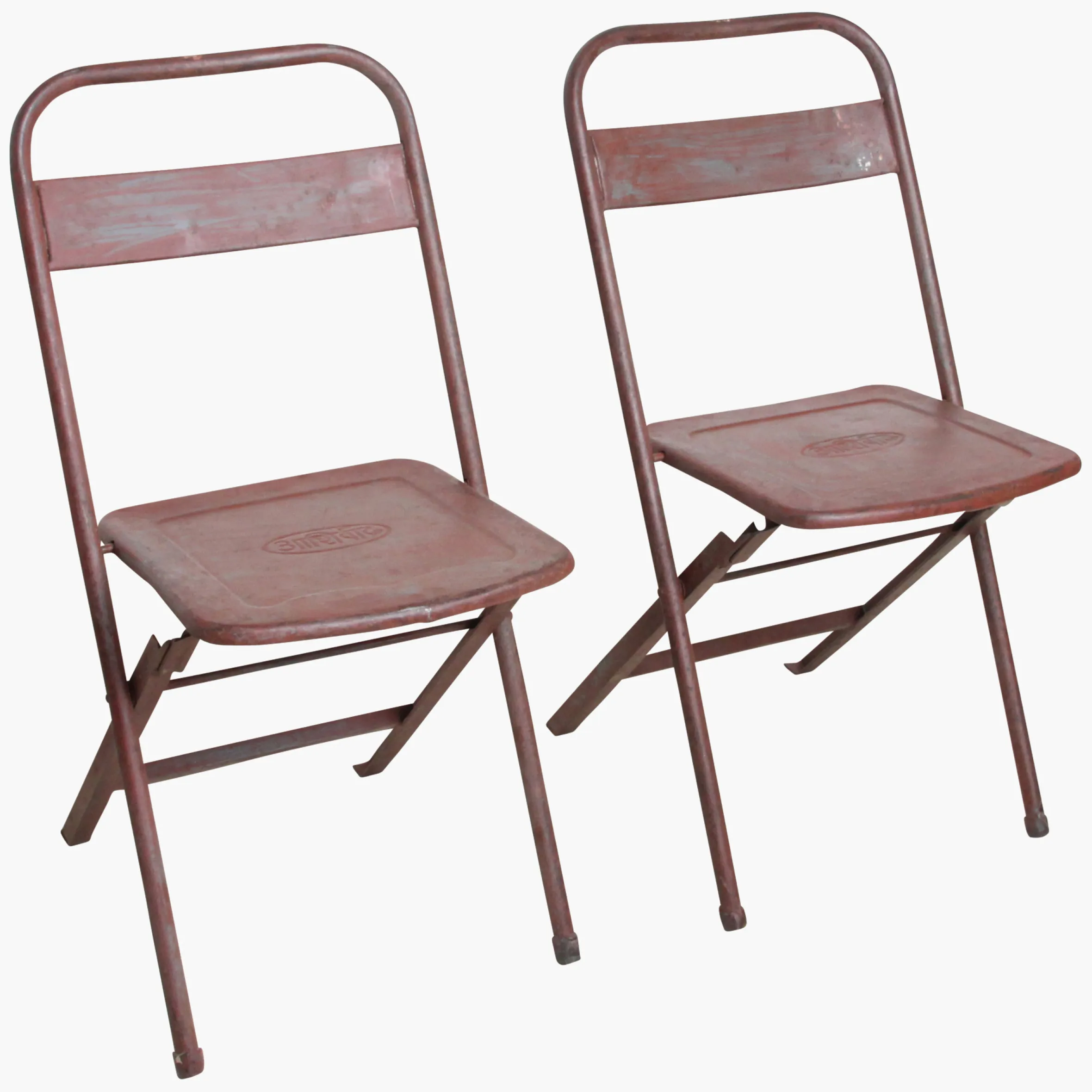 Vintage Klappstuhl Easy Balkonstuhl Esszimmerstuhl Antik-Rot Outdoor