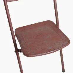 Vintage Klappstuhl Easy Balkonstuhl Esszimmerstuhl Antik-Rot Outdoor