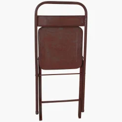 Vintage Klappstuhl Easy Balkonstuhl Esszimmerstuhl Antik-Rot Outdoor