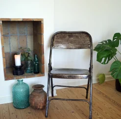 Vintage Klappstuhl Easy Balkonstuhl Esszimmerstuhl Anthrazit Outdoor