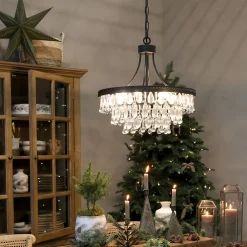 Vintage Kronleuchter Hängelampe Versailles Glasprismen Ø 50 cm