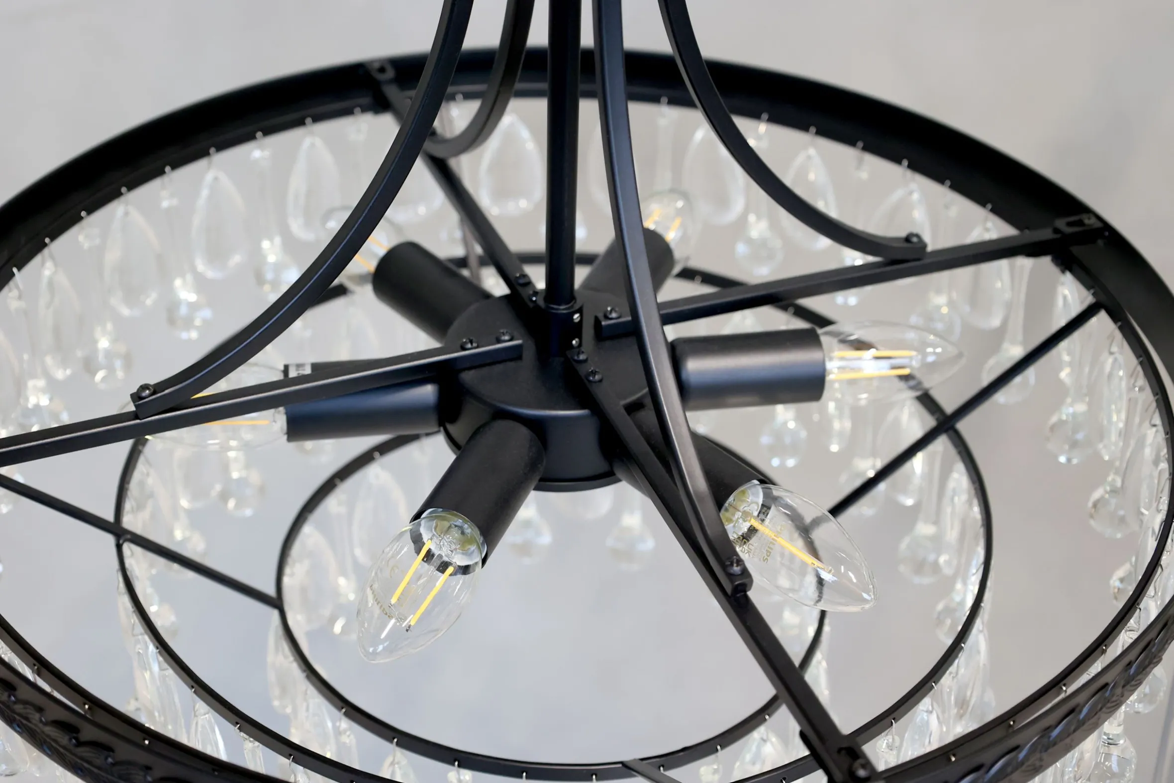 Vintage Kronleuchter Hängelampe Versailles Glasprismen Ø 50 cm