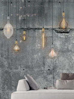 Vintage LED Glühbirne XXL Oval 33 x 18 cm dimmbar Klarglas