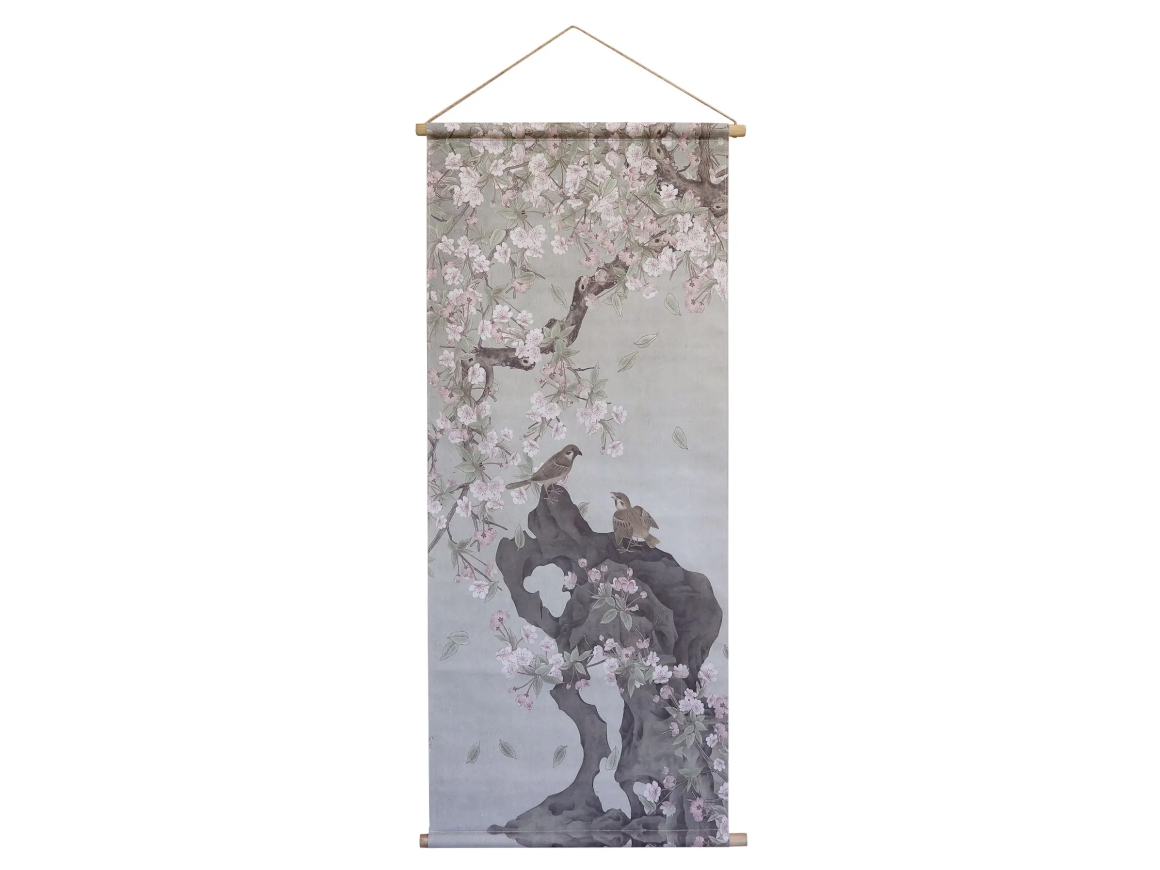 Vintage Leinwandbild Kirschblüten Japanischer Blumendruck 150/65