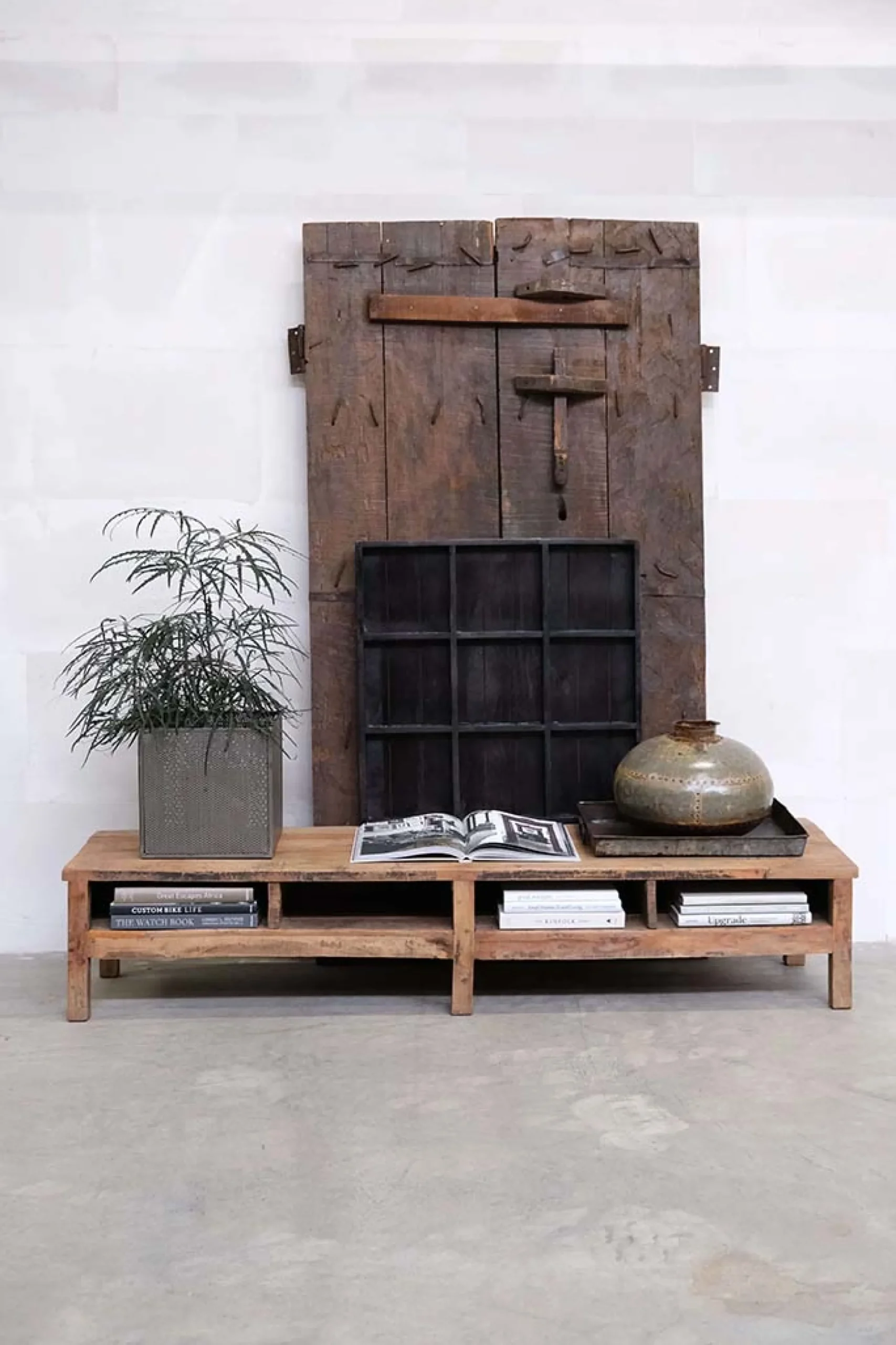 Vintage Metall Vase Antik Deko Vase Nieten