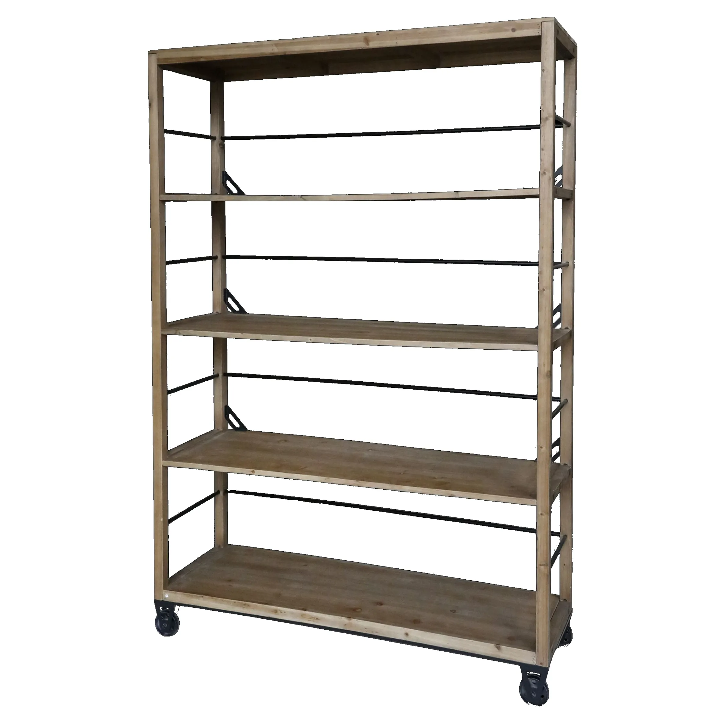 Vintage Regal Cédric Bücherregal auf Rädern 200x150 cm