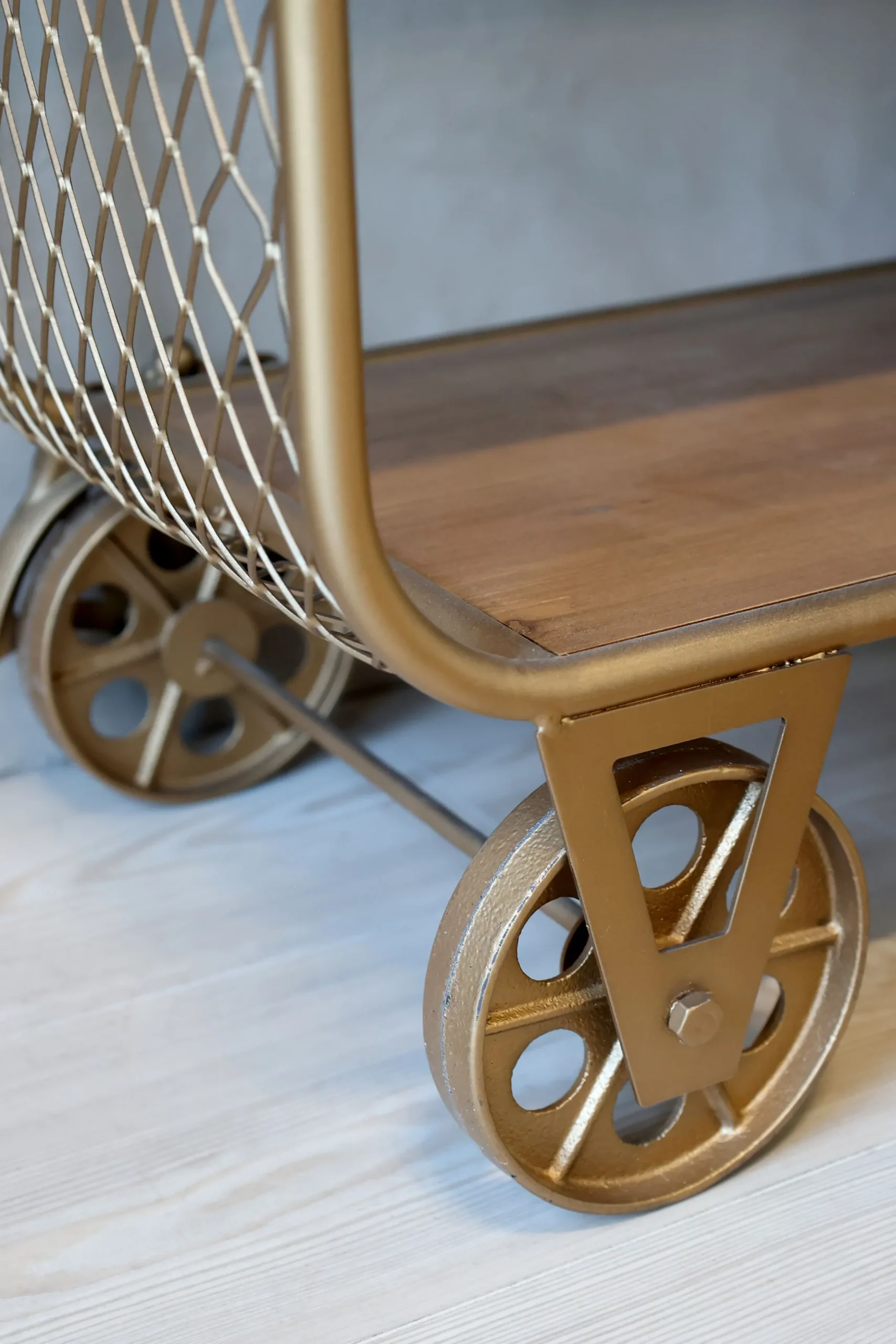 Vintage Servierwagen Konsoltisch Barwagen Élian Gold